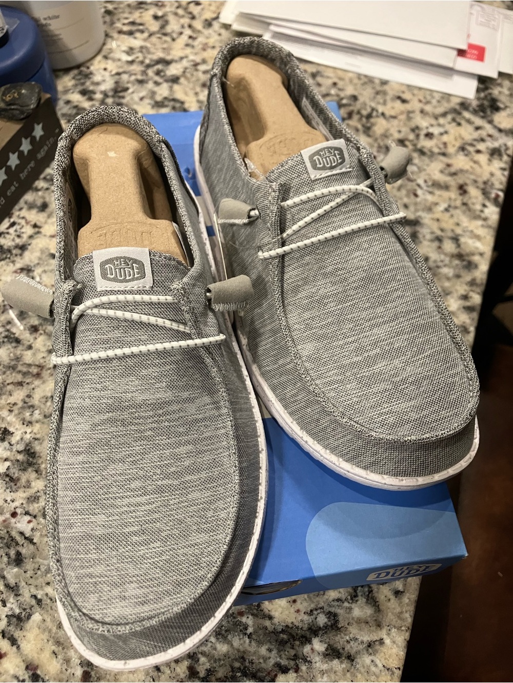 Hey Dude women’s Lightweight Grey Canvas Slip-On Sneakers - Picture 5 of 5